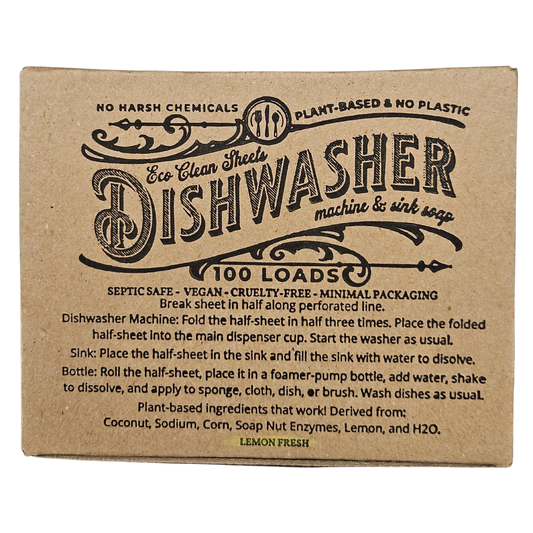 Dishwasher Sheets | Retail or Bulk Display | 100 Loads