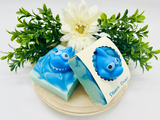 Shark Handmade Soap Bar for Kids VEGAN COLD PROCESS: Scented
