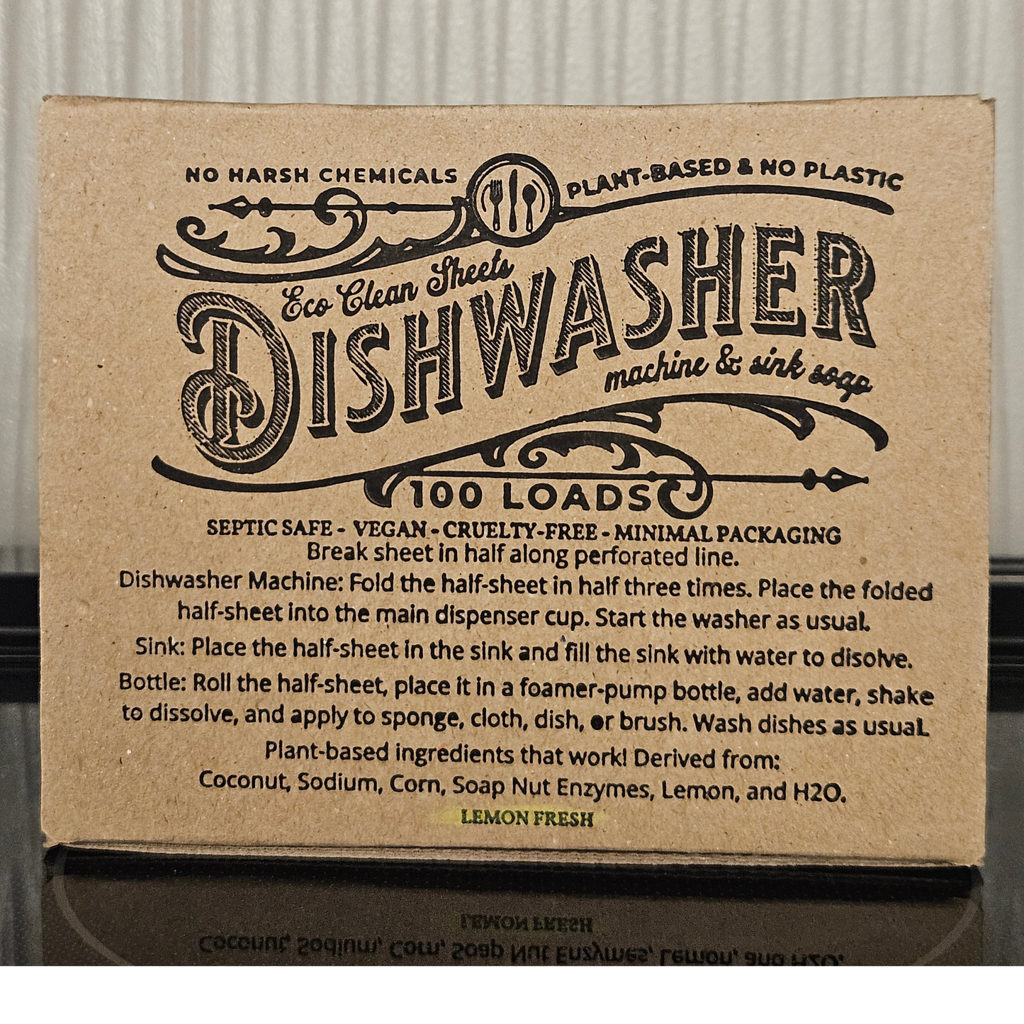 Dishwasher Sheets | Retail or Bulk Display | 100 Loads
