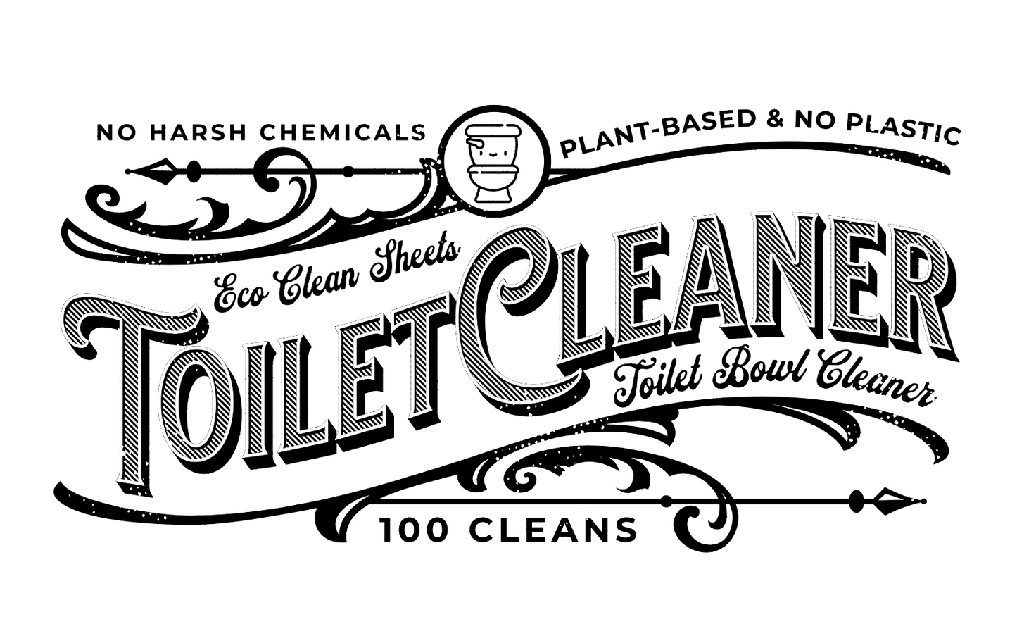 Toilet Bowl Cleaner Sheets | Retail or Bulk Display | 100