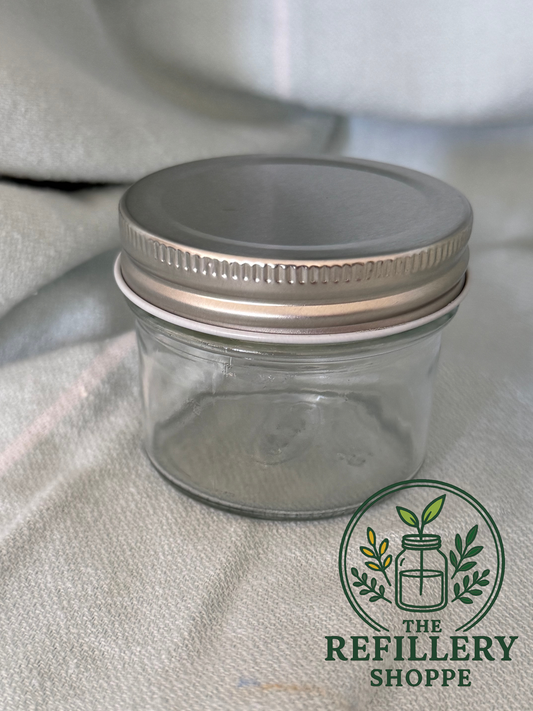 4 ounce Clear Glass Jar with lid