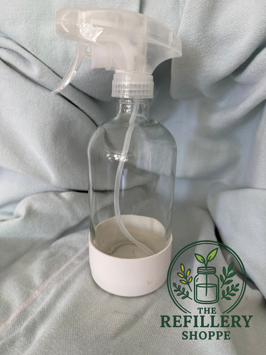 16 ounce Clear Glass Bottle with Sprayer