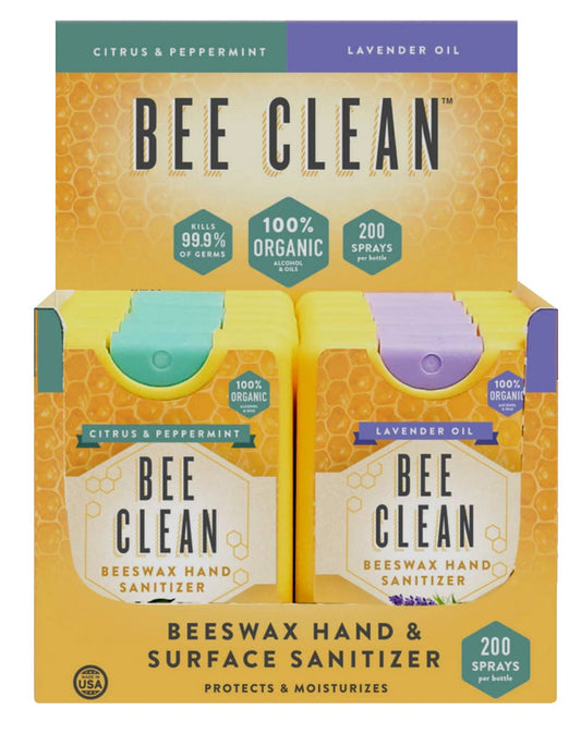 Bee Clean Organic Beeswax Hand Sanitizer - 12 pack: 12 Lavender