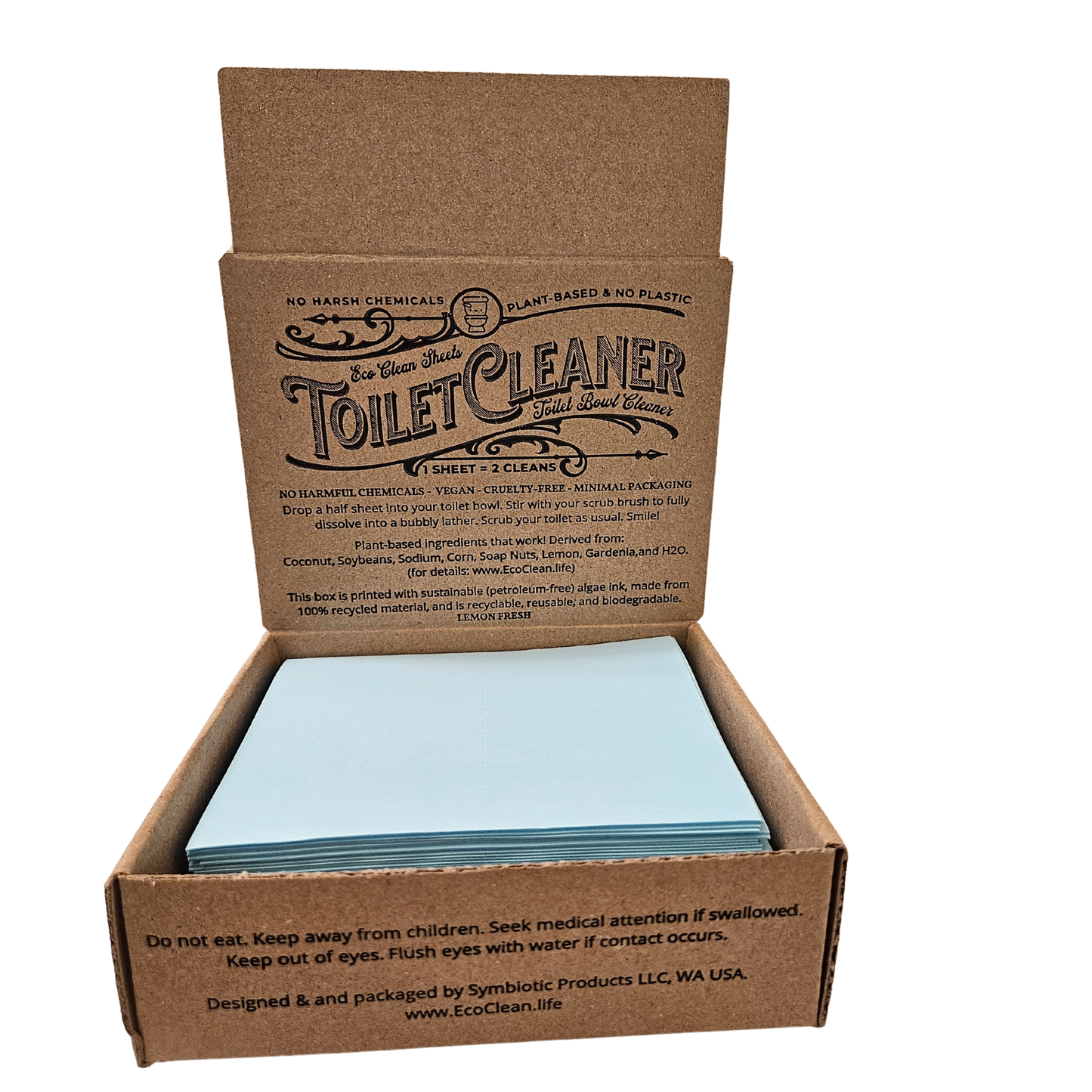 Toilet Bowl Cleaner Sheets | Retail or Bulk Display | 100