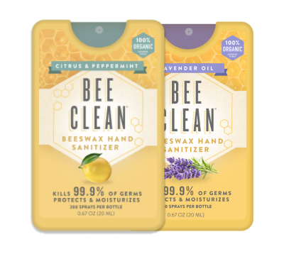 Bee Clean Organic Beeswax Hand Sanitizer - 12 pack: 12 Lavender
